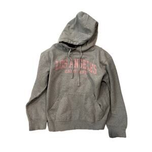 Los Angeles California Gray Pullover Hoodie Mens M